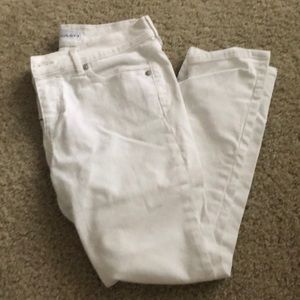 Loft White Cropped Pants
